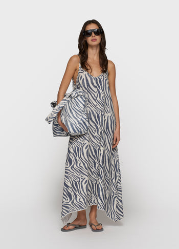 strappy dress zebra | light vanilla