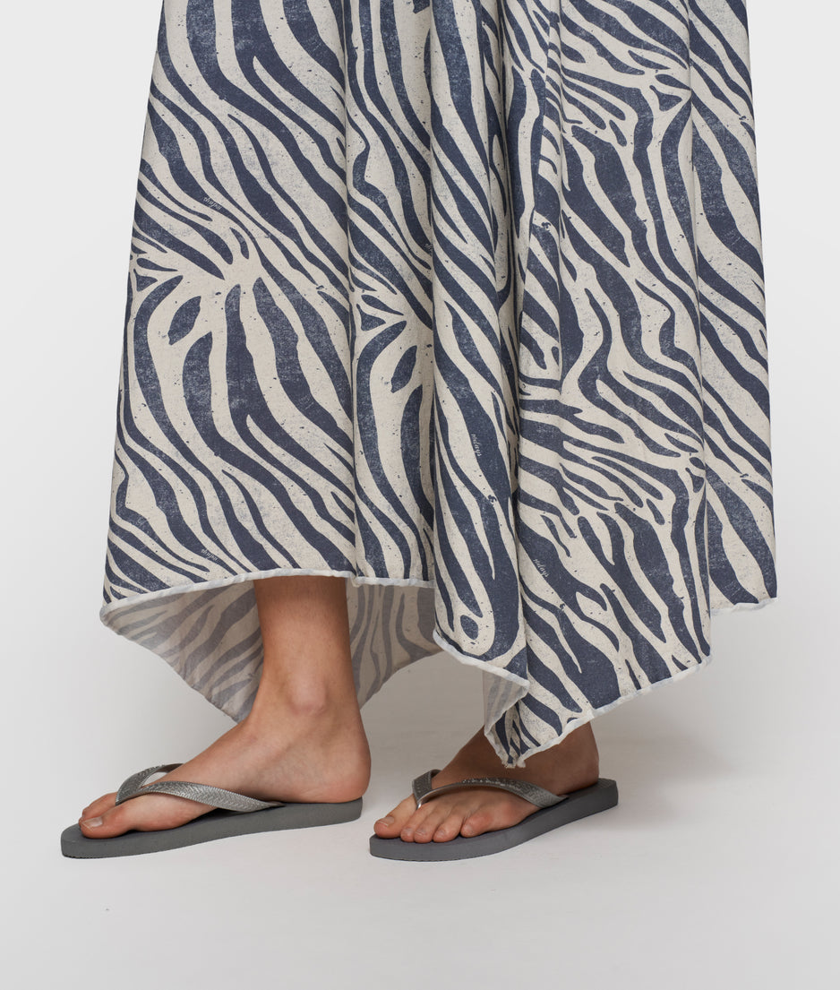 strappy dress zebra | light vanilla