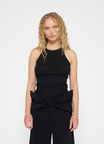 tank top pearl | black