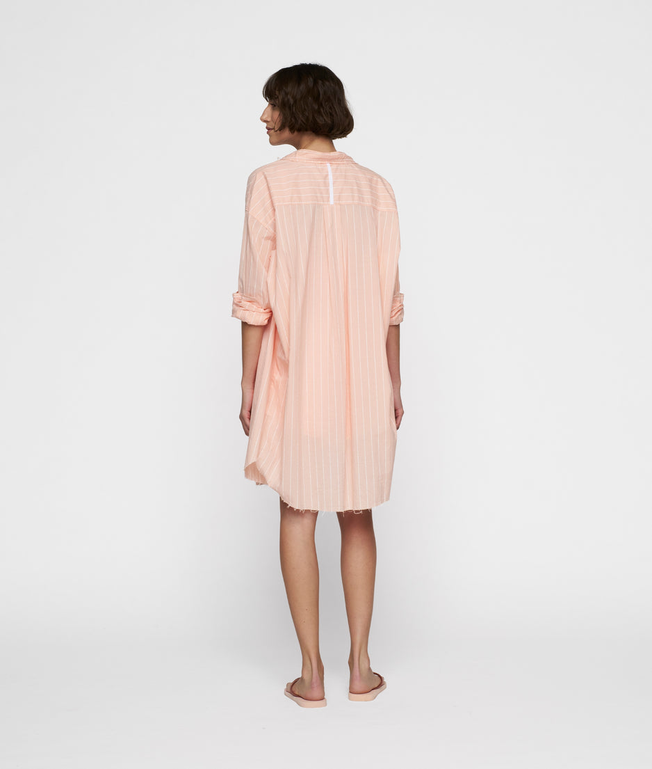 blouse voile stripes | peach