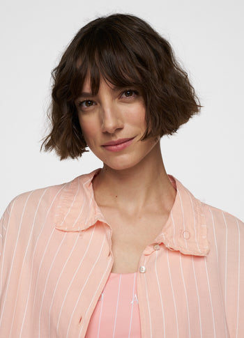 blouse voile stripes | peach