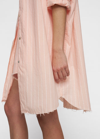 blouse voile stripes | peach