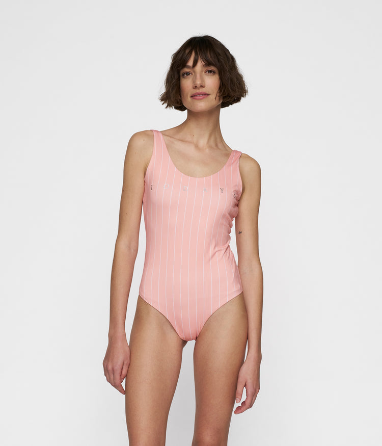 bathing suit stripes | peach