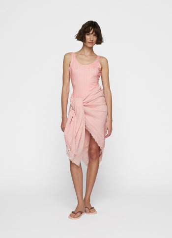 scarf cotton crepe | peach