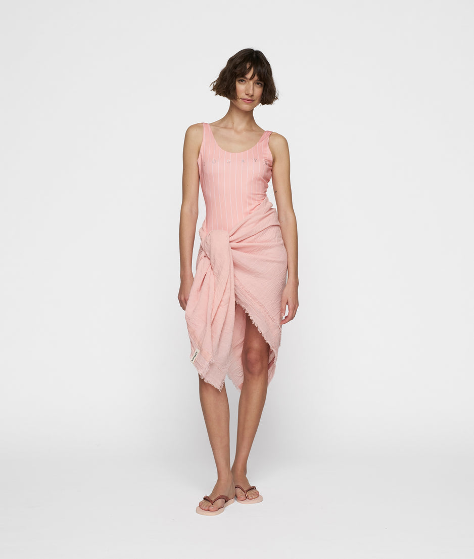 scarf cotton crepe | peach