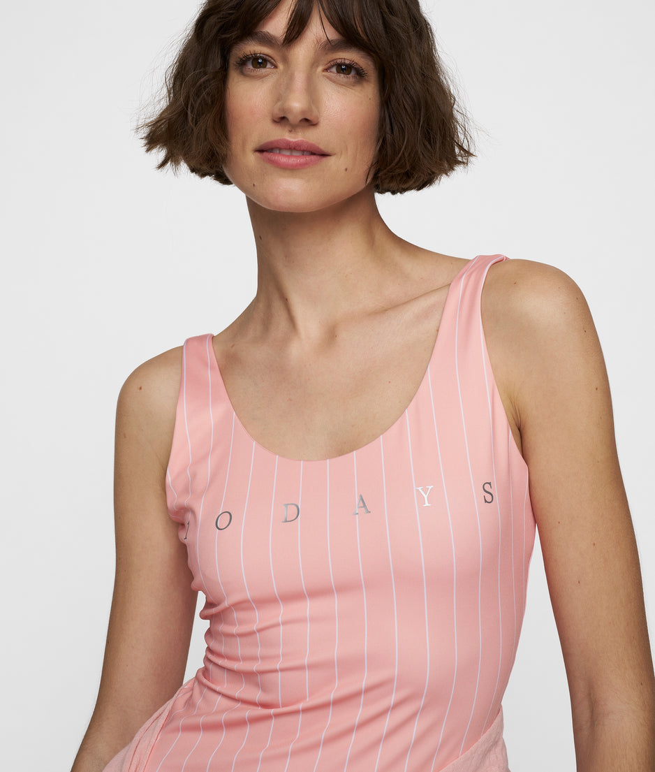 bathing suit stripes | peach