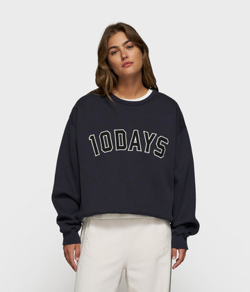 statement sweater | dark navy