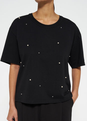 tee pearls | black