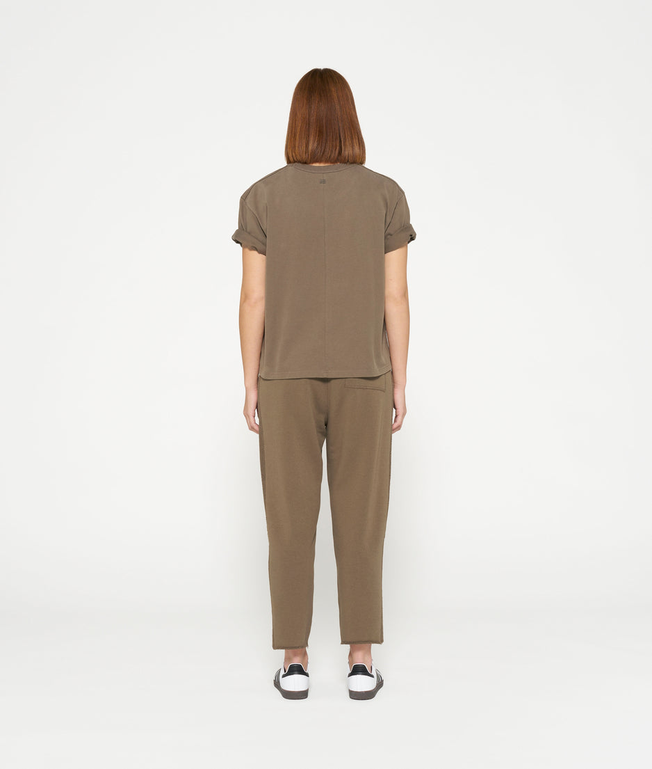 side panel jogger | dark moss
