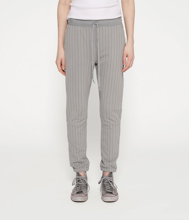 cropped jogger pinstripe | graphite