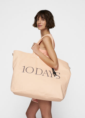 canvas shopper | peach