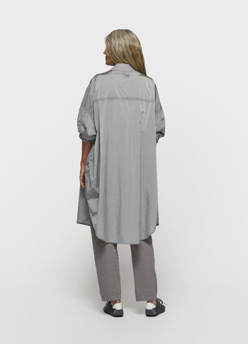 oversized shirt jacket | light graphite