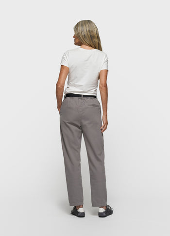 belted pants jog twill | light graphite