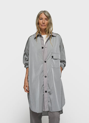 oversized shirt jacket | light graphite
