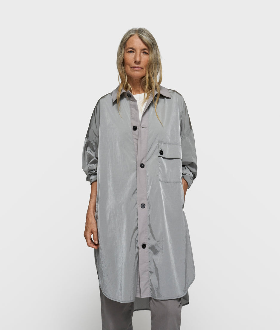 oversized shirt jacket | light graphite