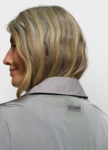 oversized shirt jacket | light graphite