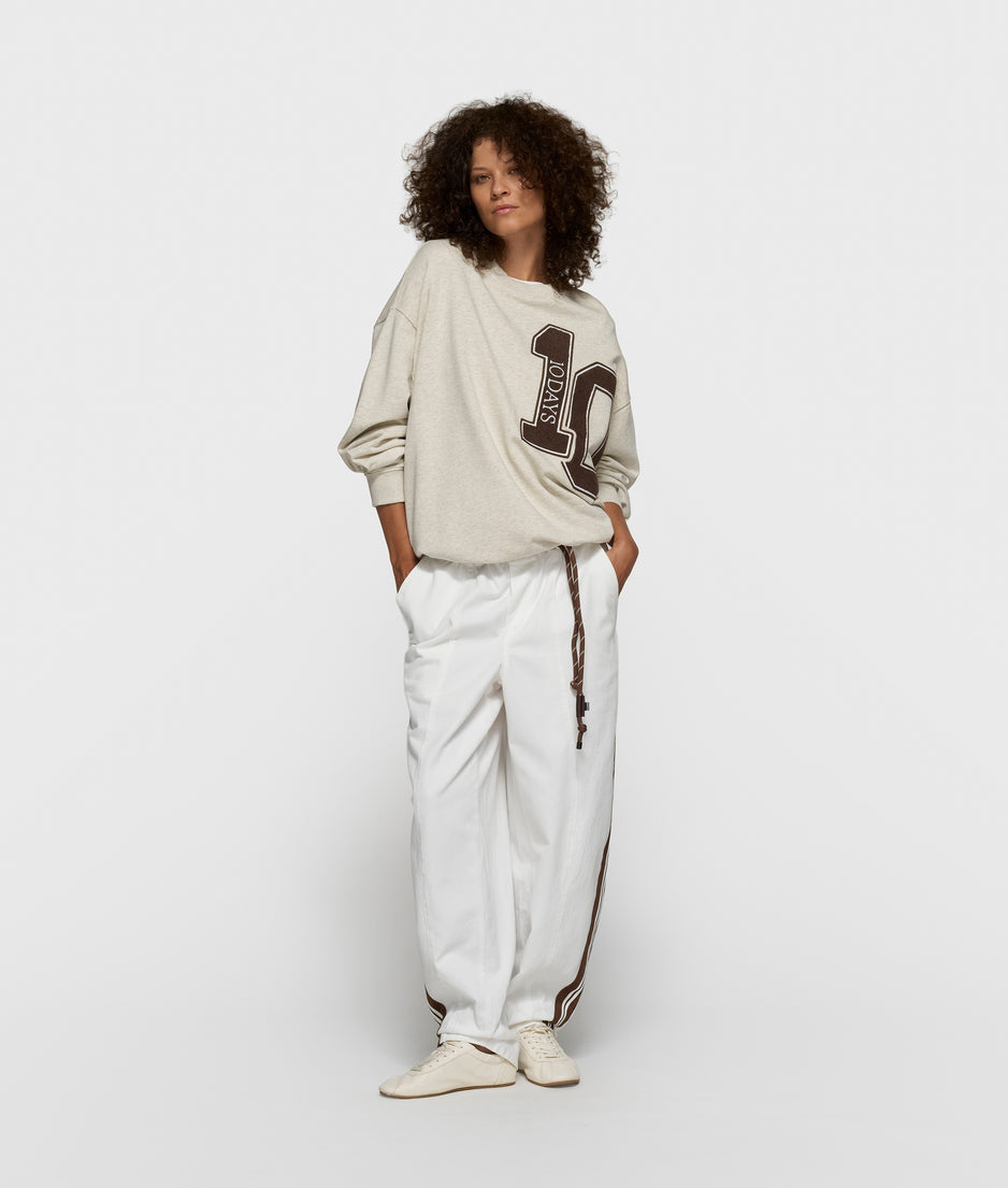 baseball sweater 10 | soft white melee