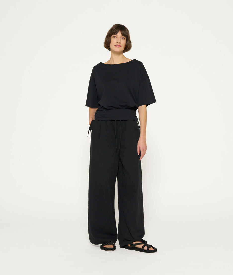 wide leg pants | black