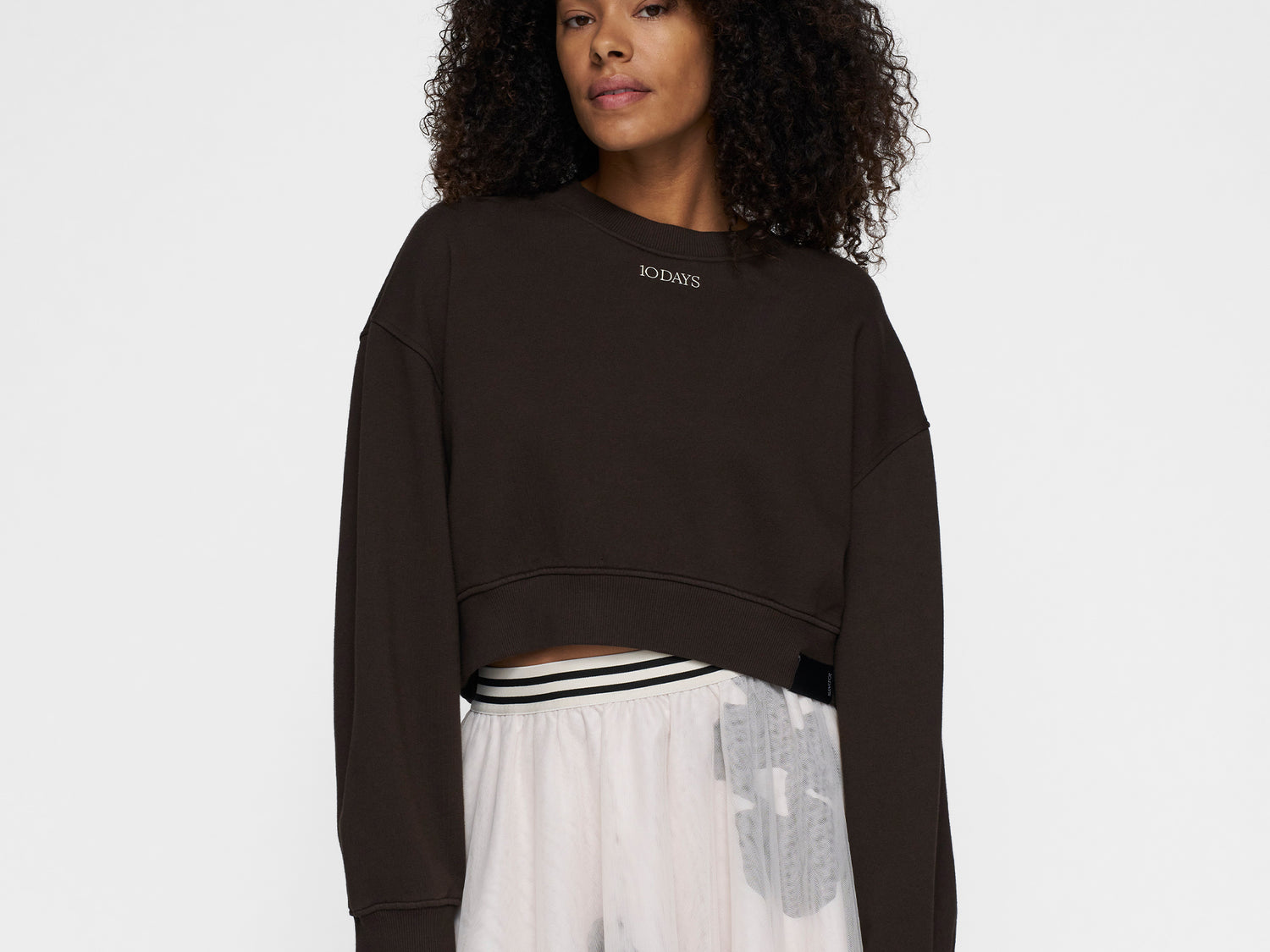 cropped sweater | chocolate