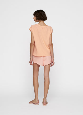 tee linen | peach