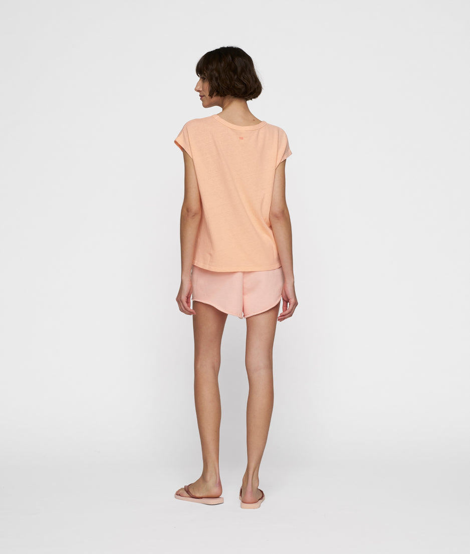 tee linen | peach