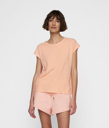 tee linen | peach