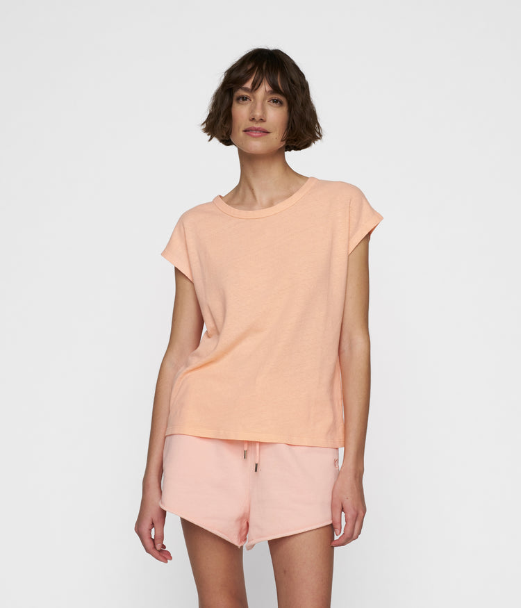 tee linen | peach