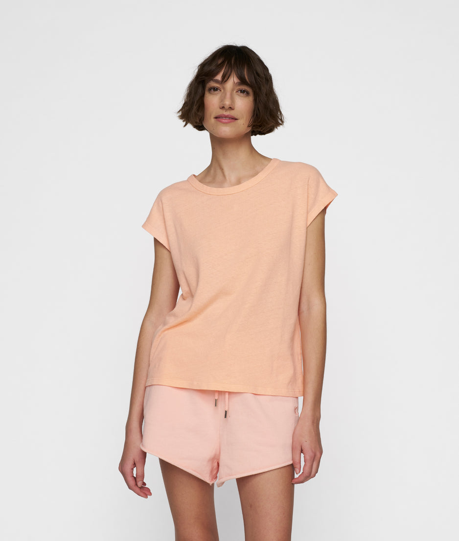 tee linen | peach