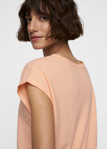 tee linen | peach