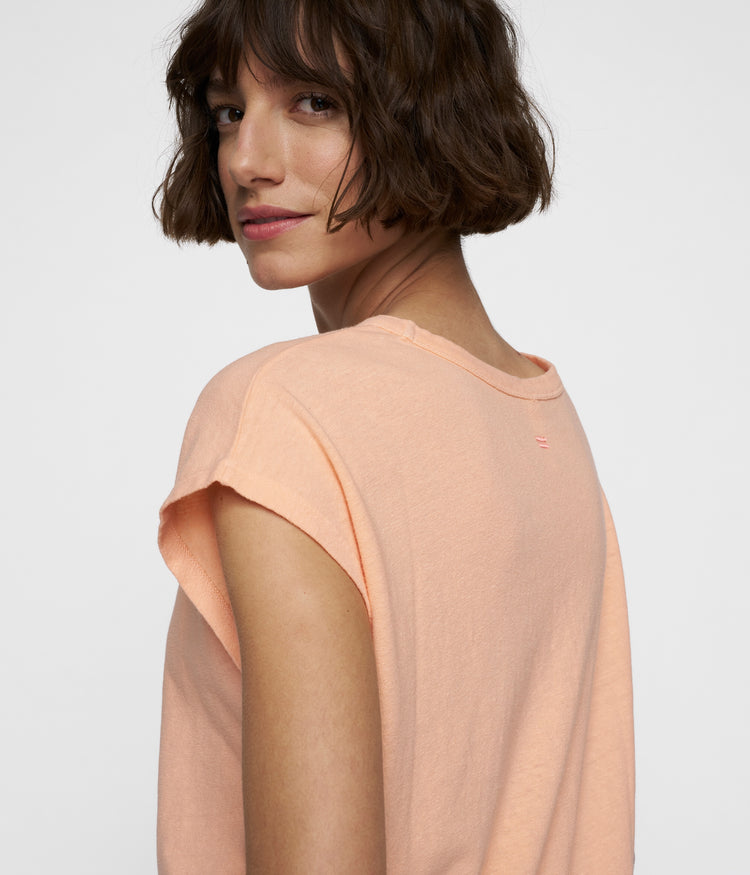 tee linen | peach