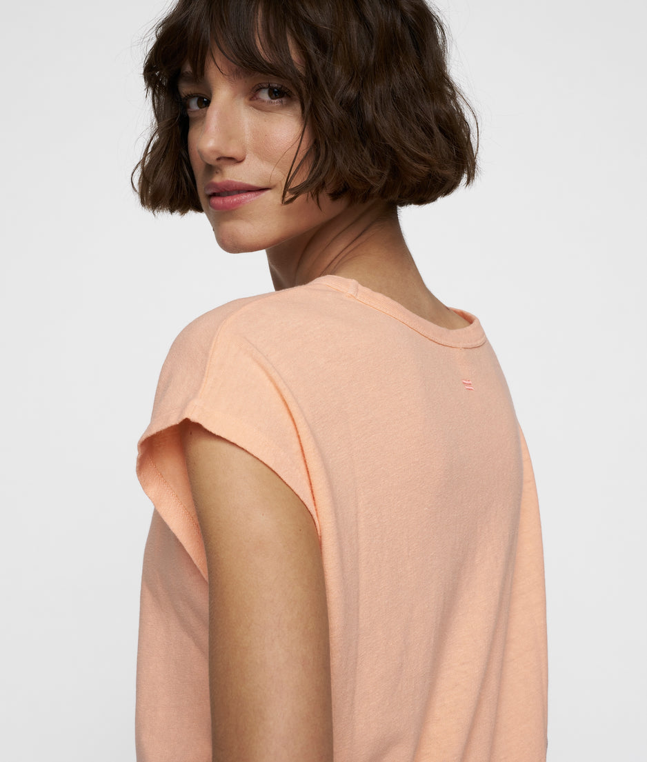 tee linen | peach