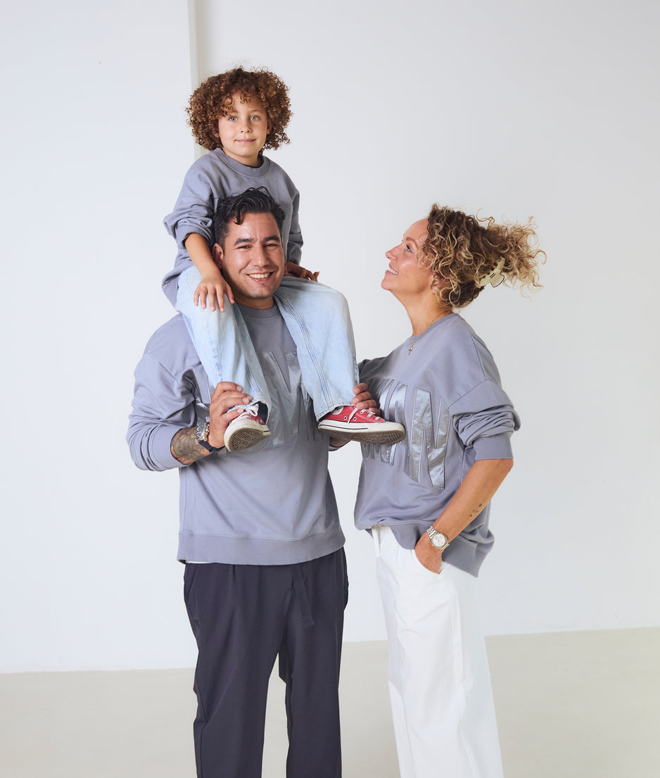 human fleece sweater | la blue