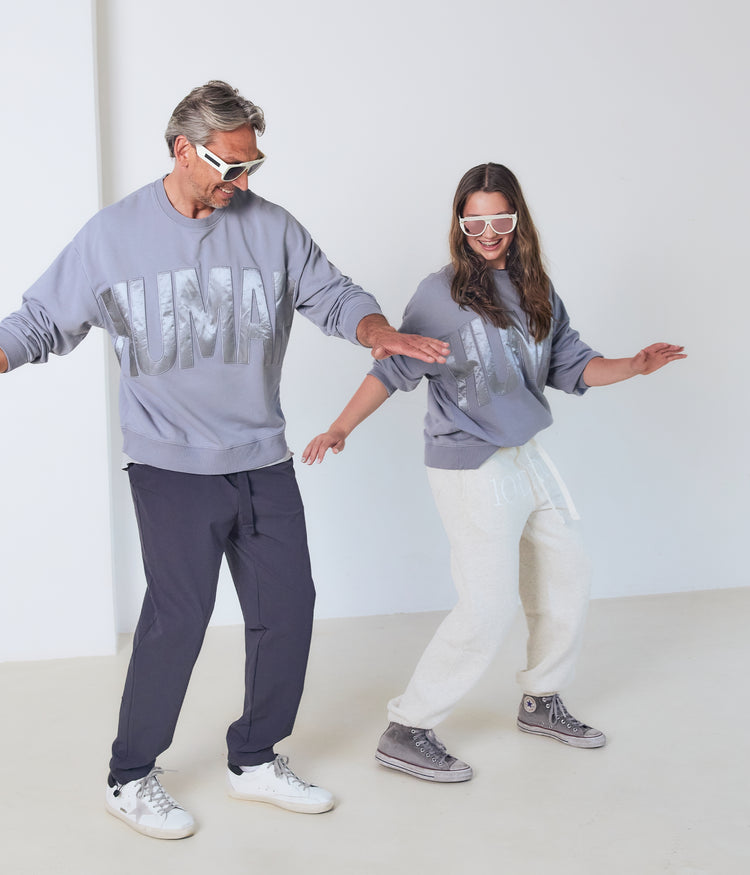human fleece sweater | la blue