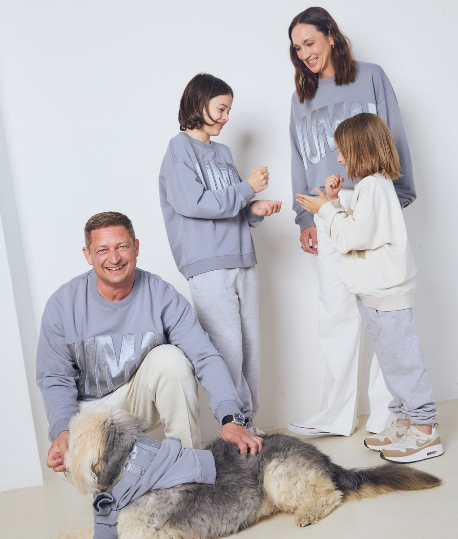 human fleece sweater | la blue