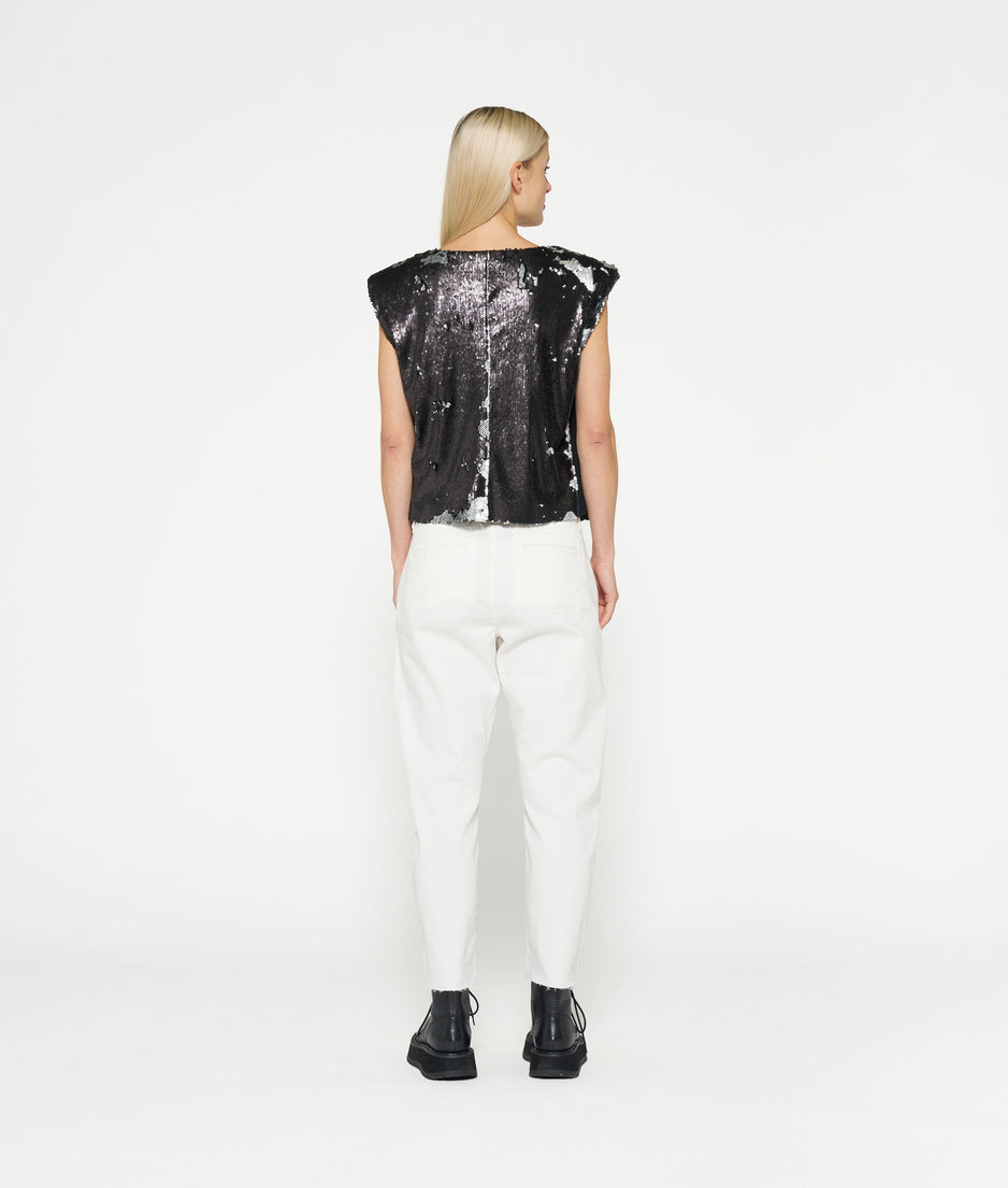 washed statement chino | ecru