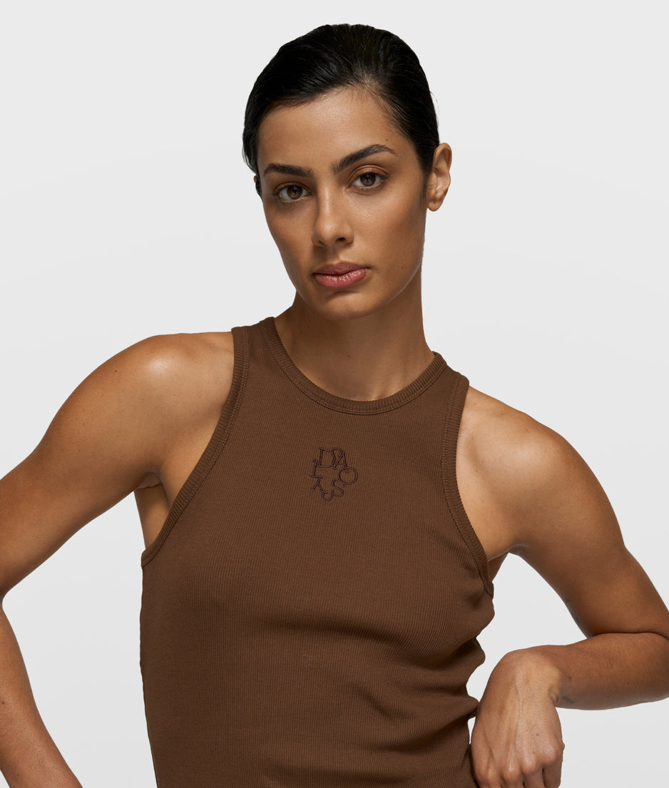 tank top rib | dark truffle