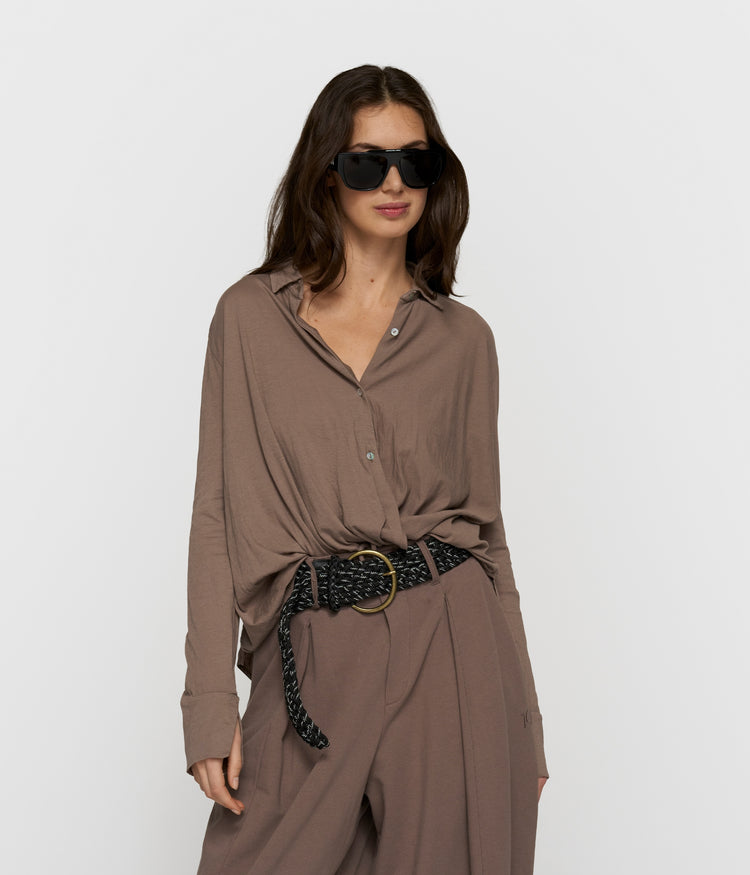 wrap blouse | moonrock