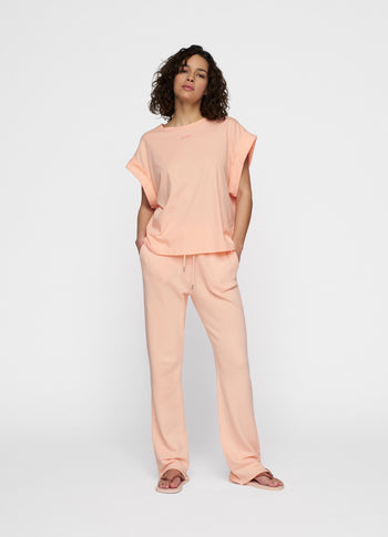 wide tee | peach