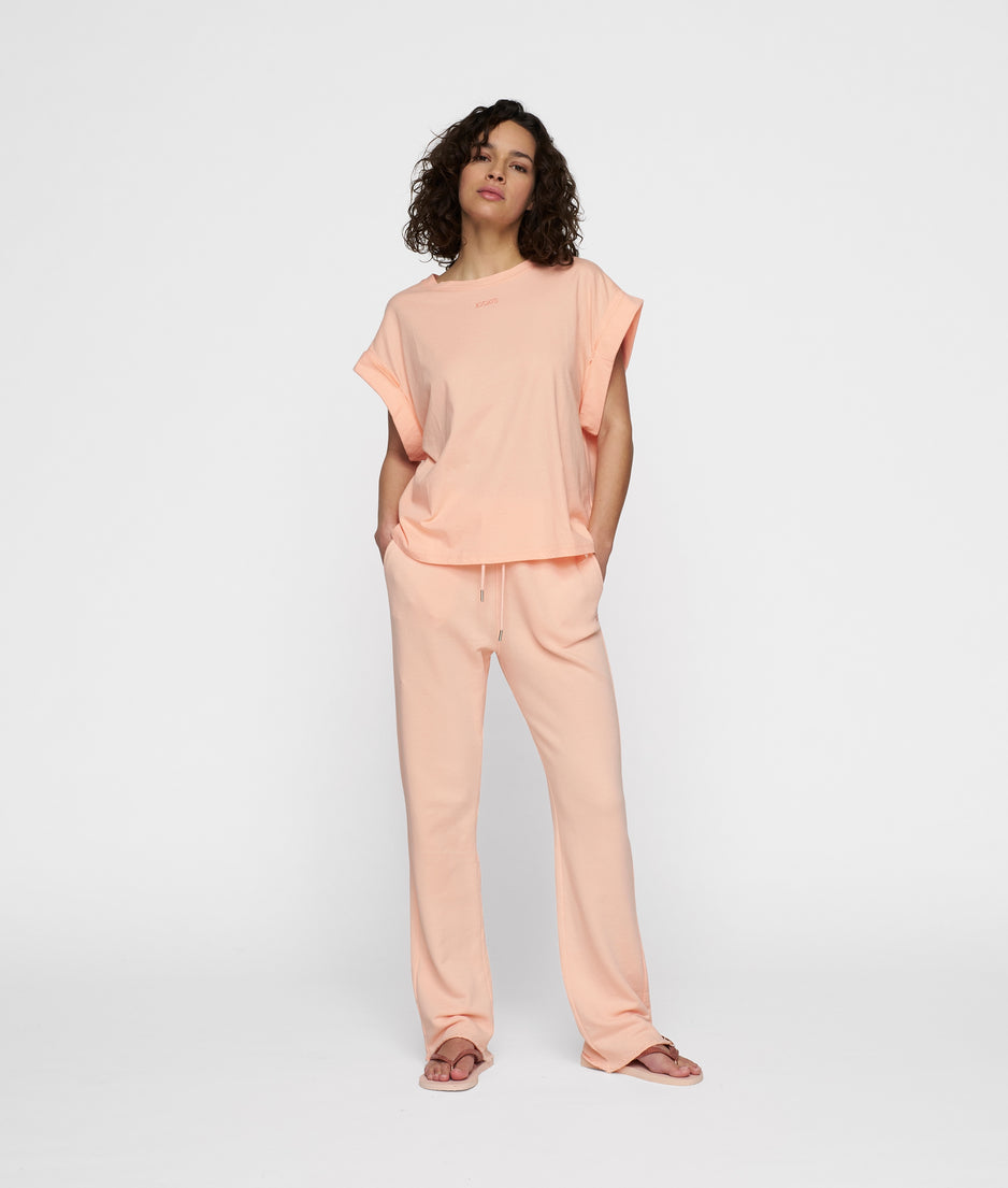 wide tee | peach
