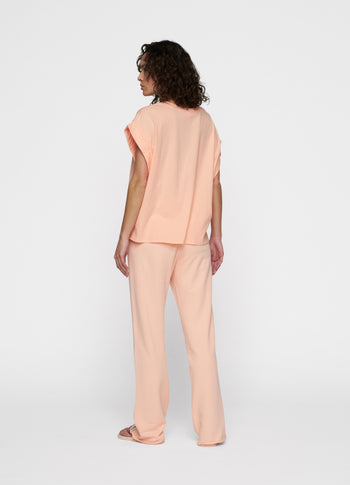 wide tee | peach