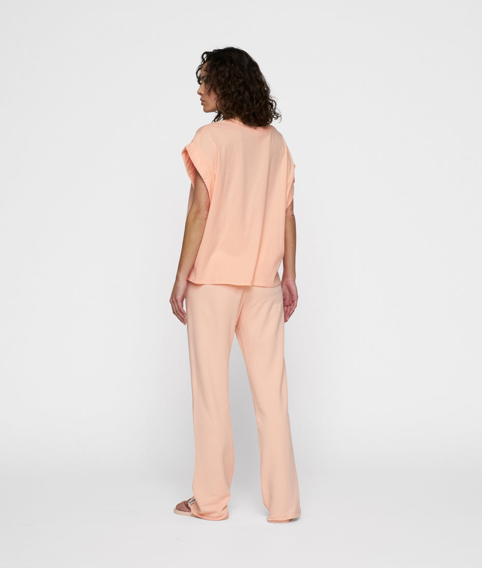wide tee | peach