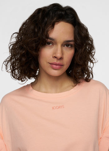 wide tee | peach