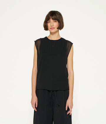 double layer top | black