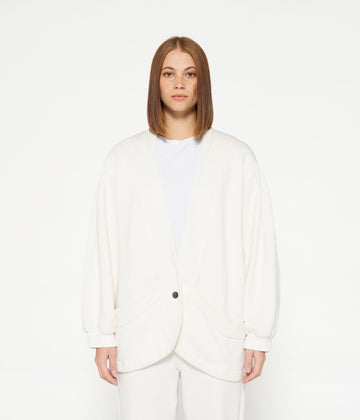 fleece icon jacket | ecru