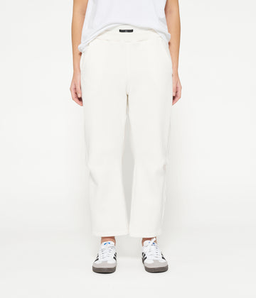 wide leg jogger | ecru