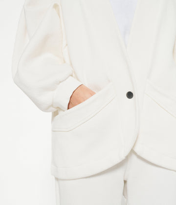 fleece icon jacket | ecru