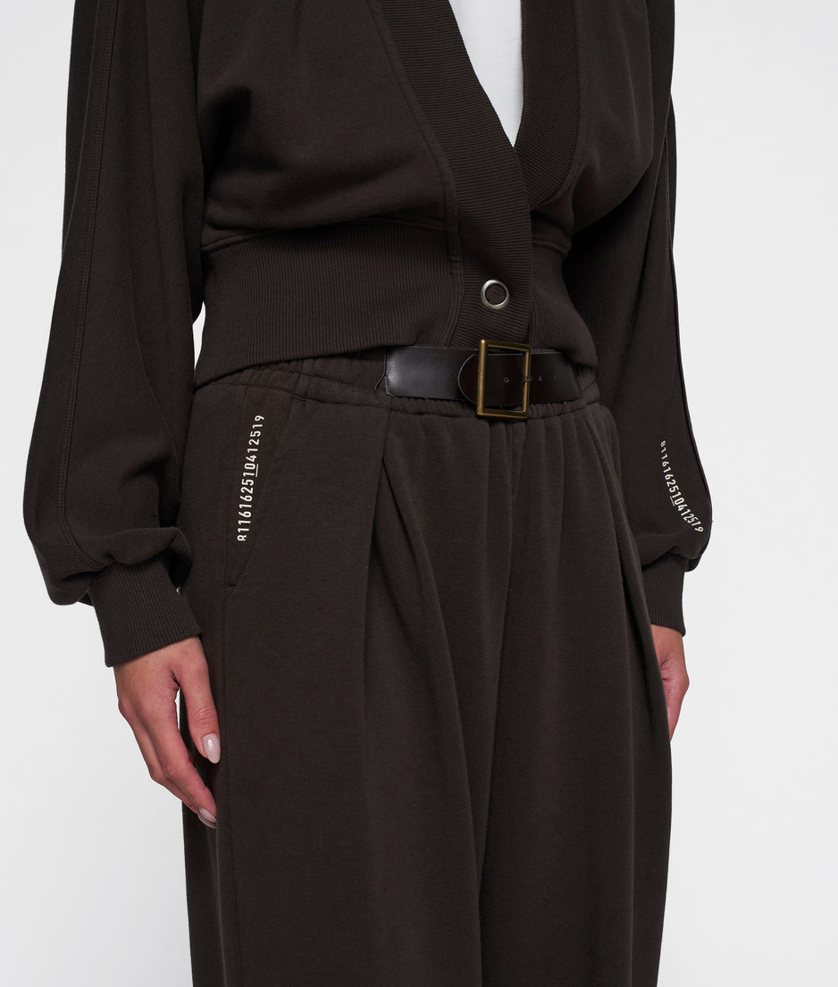 cropped cardigan | chocolate