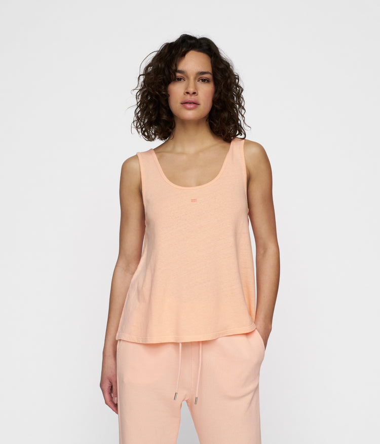 singlet linen | peach