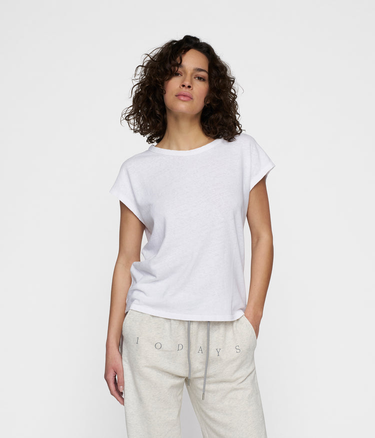 tee linen | white