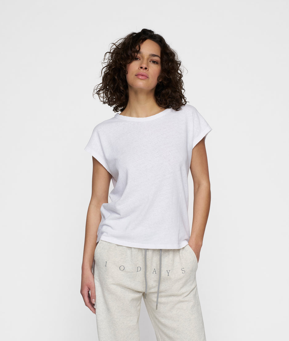 tee linen | white